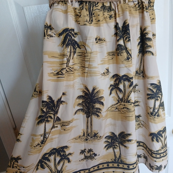 Her Destiny tropical beach belted skirt size L NWT coastal grandma resort cruise - Picture 5 of 8